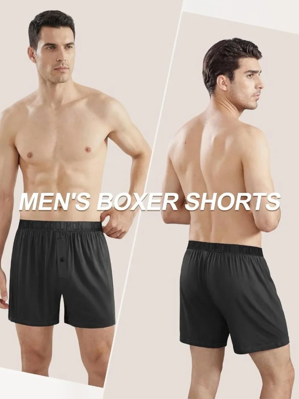 Ultra Soft Bamboo Rayon Boxer Shorts 5 Pack | Breathable, Tagless, Relaxed Fit